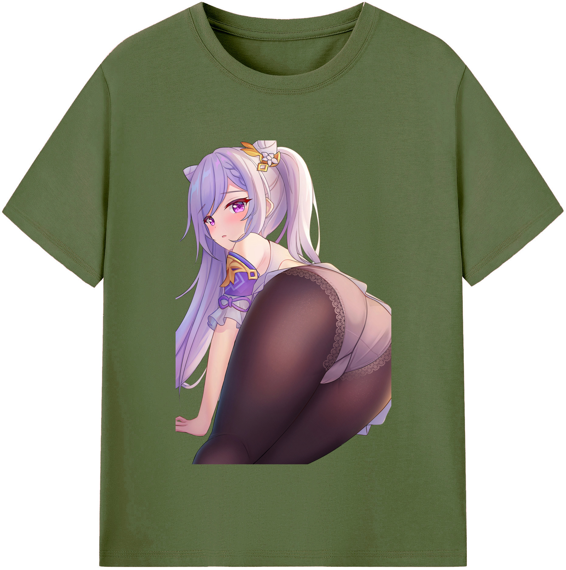 げんし神 刻晴 こくせい genshin Kokusei 綿100％半袖Tシャツ（フロントプリント）